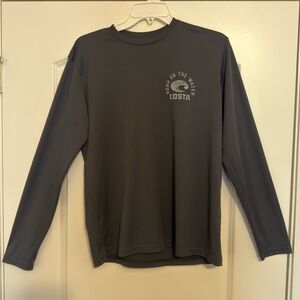 Costa Del Mar Long Sleeve Shirt Men’s Medium Gray Fishing UV Polyester